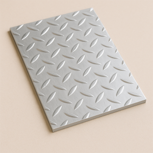 Алюминиевый рифленый лист даймонд 1,2х1000х2000 мм АМцС в наличии в Казани