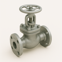 Стальной клапан запорный сальниковый фланцевый ДУ 50 РУ 16 ГОСТ 9697-87